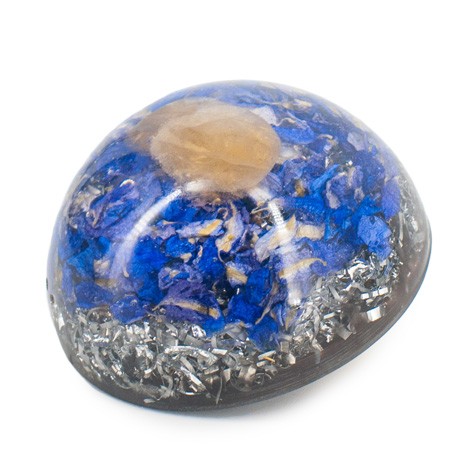 Orgonite, citrine, crystal, energetic, flourishing, oval, self-confidence