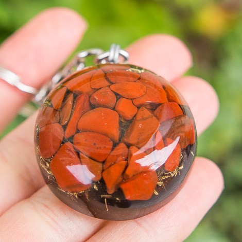 ORGONITE RED JASPER keychain