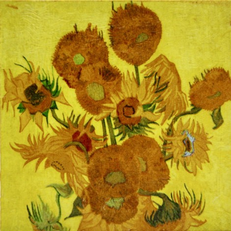 sončnice slika decoupage kuhinjska