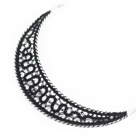 lace, handmade, crochet necklace