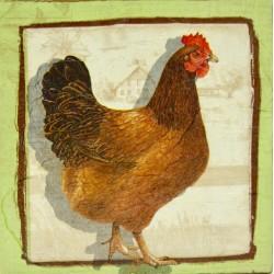 kokoš slika decoupage kuhinjska