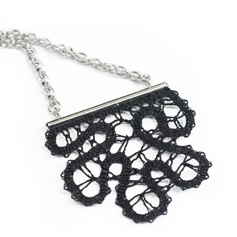 lace pattern, handmade pendant