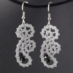 lace pattern, handmade earrings