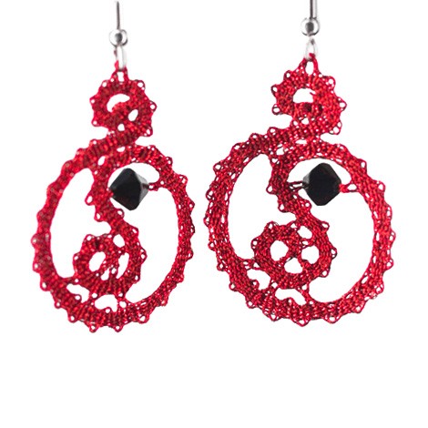 lace pattern, handmade earrings