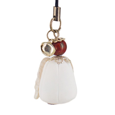 CRYSTAL ANGEL PENDANT Red jasper