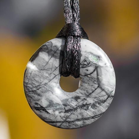 obesek krog picasso jaspis