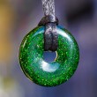 GREEN SUNSTONE donut pendant