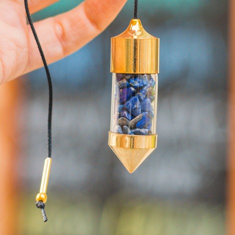 lapis lazuli, lapis lazuli crystal, lapis lazuli pendulum, crystal pendulum, pendulum, intuition