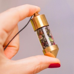 crystal pendulum, multicoloured tourmaline, multicoloured tourmaline pendulum, information