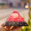 ORGONITE PYRAMID rose quartz and shungite