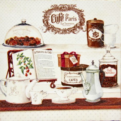 cafe de paris kava slika decoupage kuhinjska