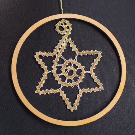 vzorec za kljekljano čipko, VZOREC ZA NOVOLETNI OKRASEK