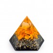 CITRINE and SHUNGITE Orgonite pyramid pentagram