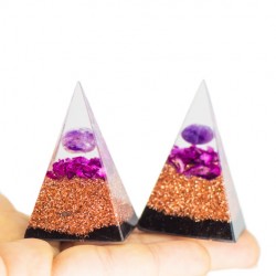 Amethyst crystal, orgonite, pyramid, energetic