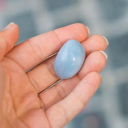 angelite, angelite crystal, pocket crystal communication crystal, throat chakra