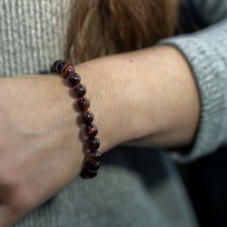 red tiger's eye crystal bracelet