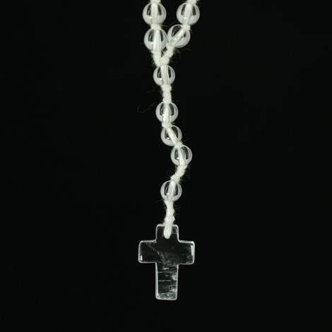 rock quartz rosary