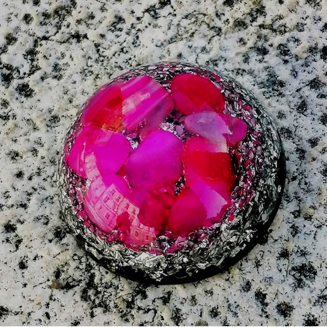 pocket orgonite pink agate