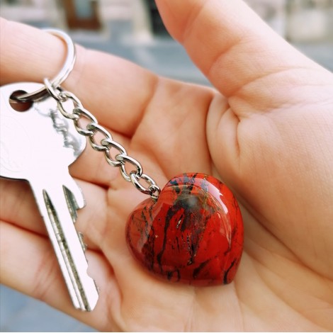 red jasper keychain
