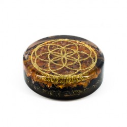 carnelian,black tourmaline,orgonite, orgonite plate, orgonite with crystals