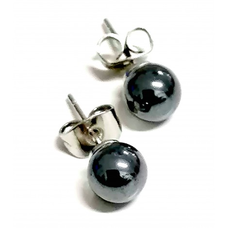 mini uhani, hematit, energijski nakit, uhani, trgovina s kristali