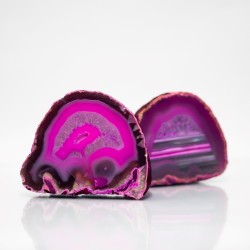 pink agate geode