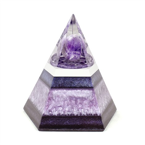 amethyst orgonite pentagram pyramid, crystal shop