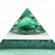 malahite orgonite pyramide, decorative crystals, crystal for protection, positive energy