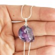 crystal fluorite, energy necklace