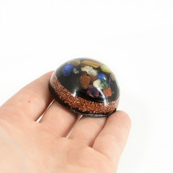 seven chakras and shungite orgonite, pocket orgonite, crystal shop