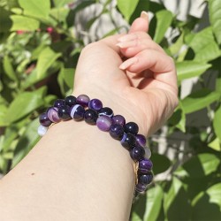 vijoličen ahat, ahat, ahat zapestnica, vijoličen ahat nakit, vijoličen ahat cena, zapestnice s kristali, kristali za moč