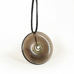 pendant holder, golden spiral, crystal shop