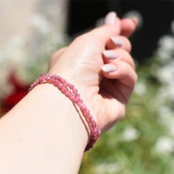 rubellite crystal, energy bracelet, crystal shop