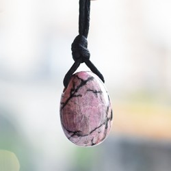 rhodonite crystal pendant, crystal shop