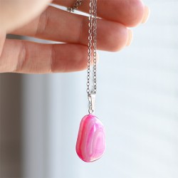 pink agate crystal, crystal shop, energy crystal pendant