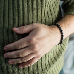 moška zapestnica, moški nakit, kristalni nakit za moške, kristal oniks