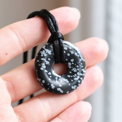 snow obsidian necklace pendant, energy jewerly, crystal shop