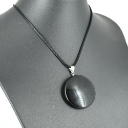 energy jewerly, necklace with obsidian pendant