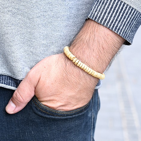 moška zapestnica, ročno izdelana zapestnica, natur zapestnica