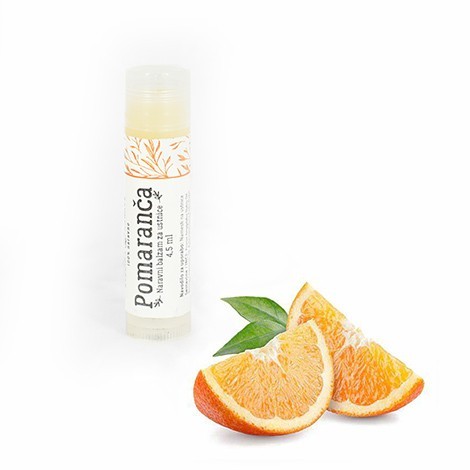 hand made orange lip balm