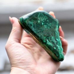 malachite crystal, semi polished crystal, crystal shop
