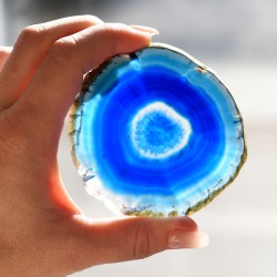 kristalni podstavek, ahat krožnik