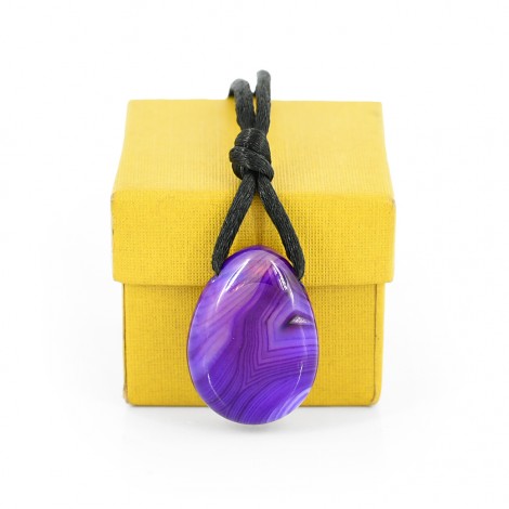 purple agate necklace pendnt, energy crystal