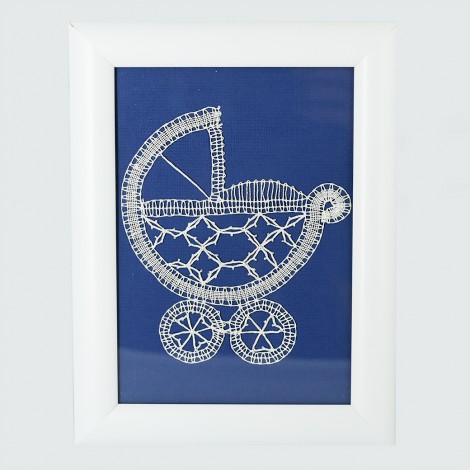 čipka, slika iz čipke, klekljana čipka