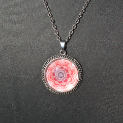 ogrlica z mandalo, nakit z motivom, mandala