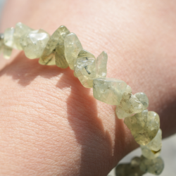 prehnit zapestnica, zapestnica čips, prehnit, prehnit nakit, prehnit kristal, kristali za srečo