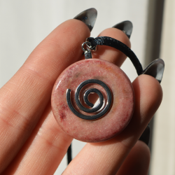 piemontite crystal, piemontite necklace, shop with crystals, crystal necklace, energy jewerly