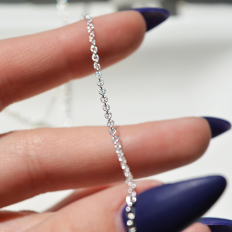 srebrna verižica navadna ogrlica