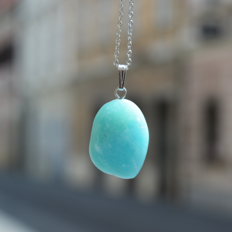 amazonit kristalni obesek, energijska verižica, trgovina s kristali