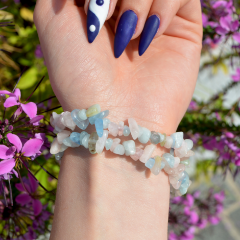 beril, akvamarin in morganit energijska zapestnica ugodna cena, trgovina s kristali